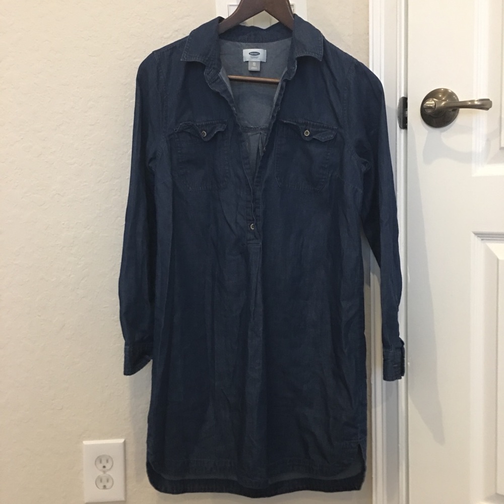 Old Navy Chambray Shirt Dress Tunic